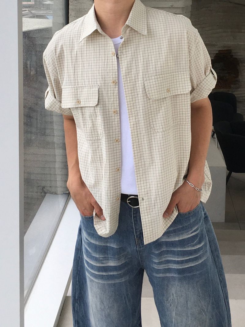 SSROOM(エスエスルーム)の「Fallon Checkered Roll-Up Short-Sleeved Shirt 3C(Tops)」