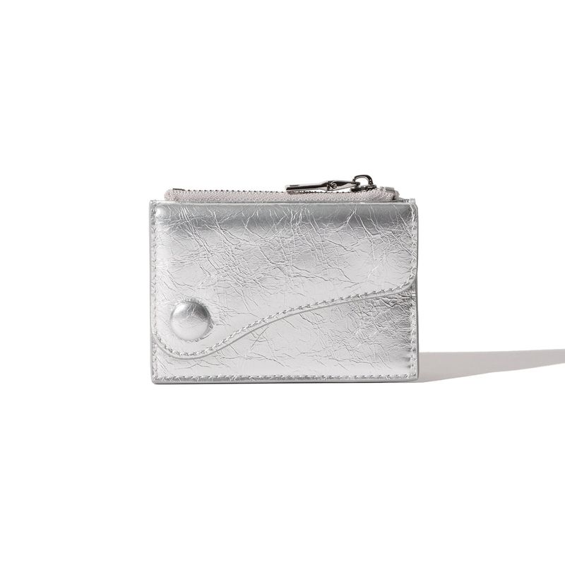 DOT Saddle Keyring Coin & Card Wallets silver