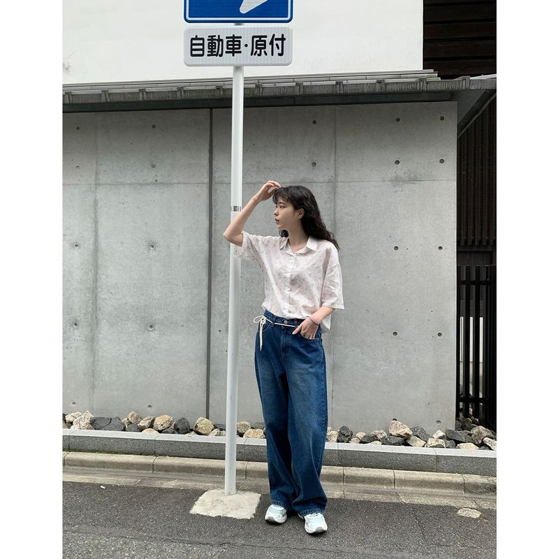 Palms Flower Blouse