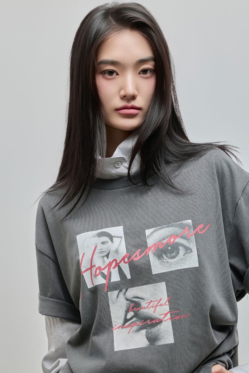 Urban High-neck String Shirt_Grey