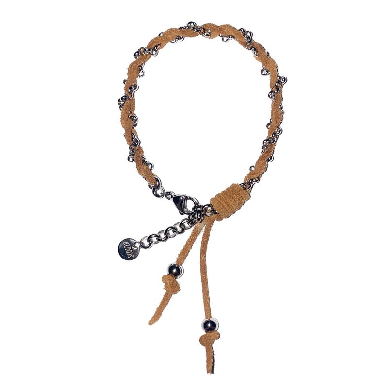 RUNDS(ランド)の「suede chain bracelet (brown)(Accessories)」