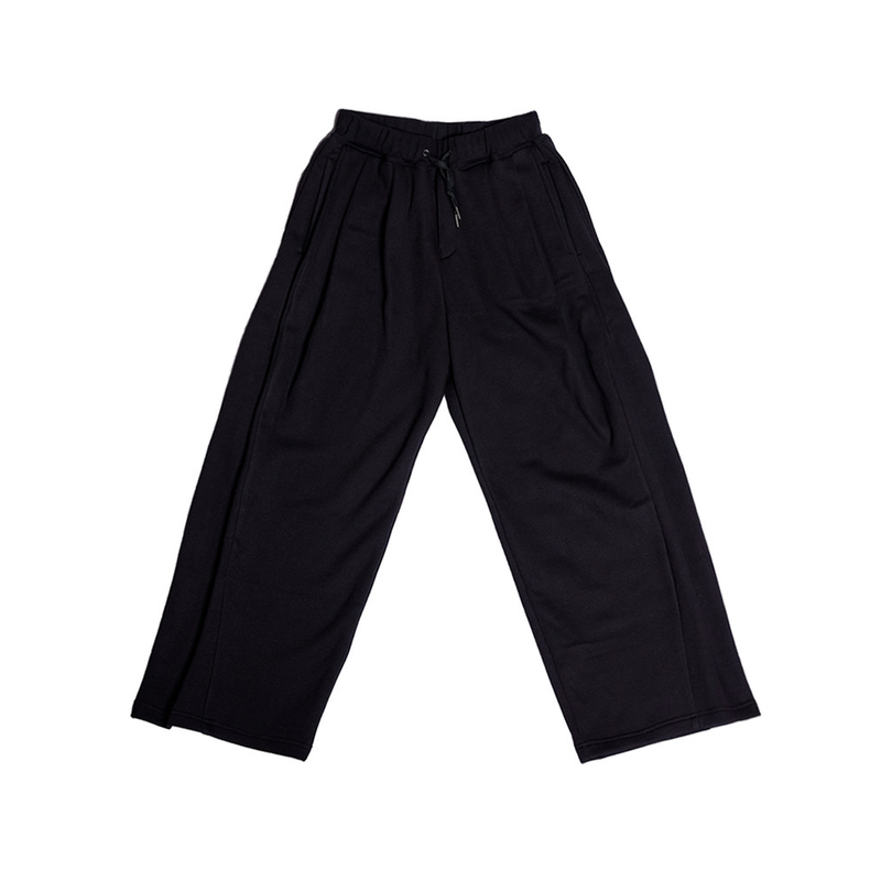 Don't Ask My Plan (DAMP)(ドントアスクマイプラン)の「WIDE FIT TWO-TUCK PLEATS SWEAT PANTS_BLACK(Pants)」