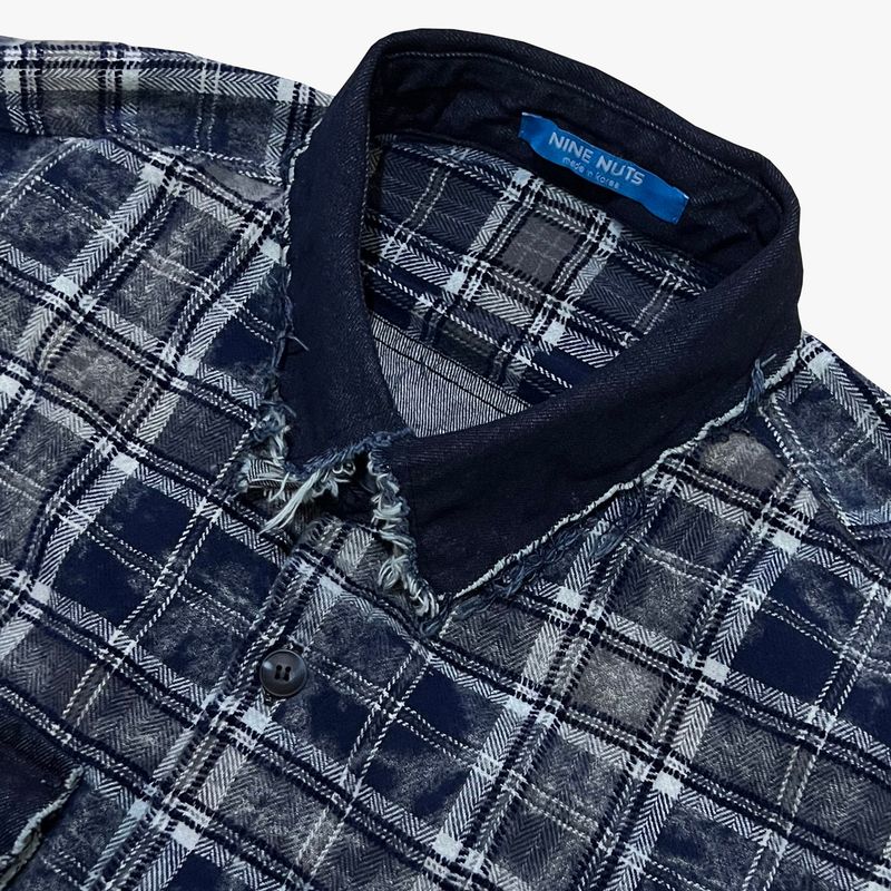 grunge burner check shirt_blue