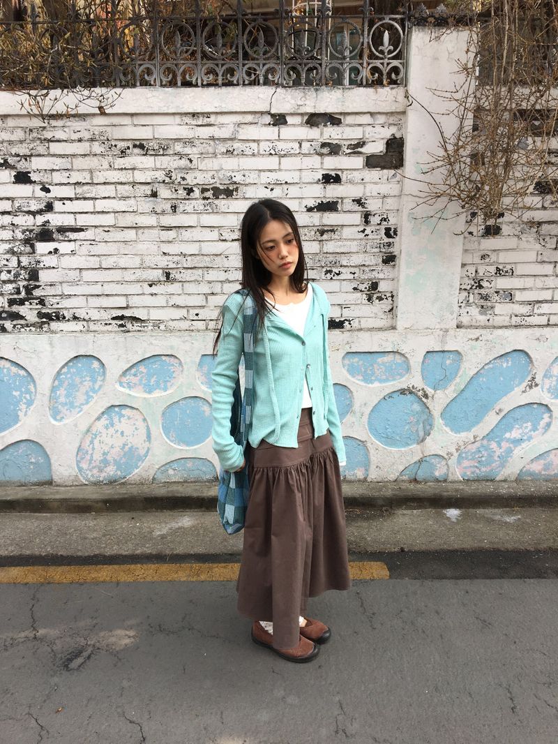 Ribbed Strap Cardigan (6color)