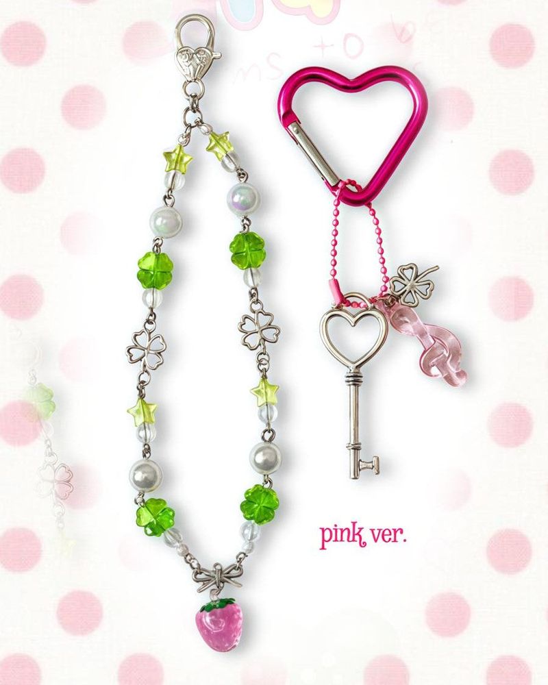 Strawberry Dream Keychain Phone/ Wrist Strap