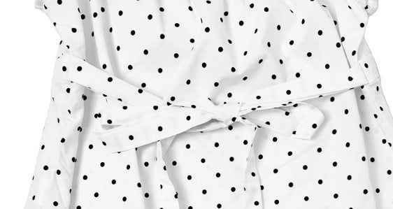 Ayu Dot Button Pintuck Blouse