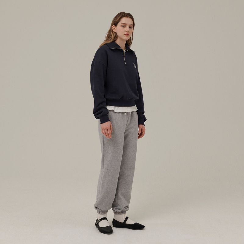 SMALL LOGO HALF ZIPUP SWEATSHIRT_NAVY