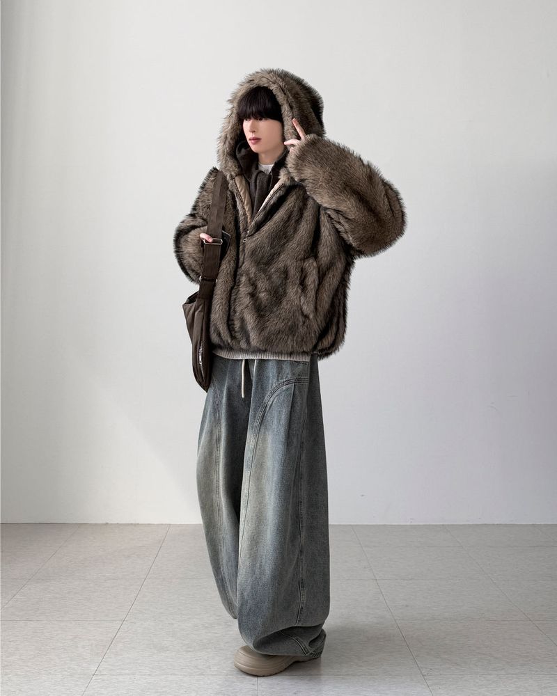 Balian Wolf Fur Jacket