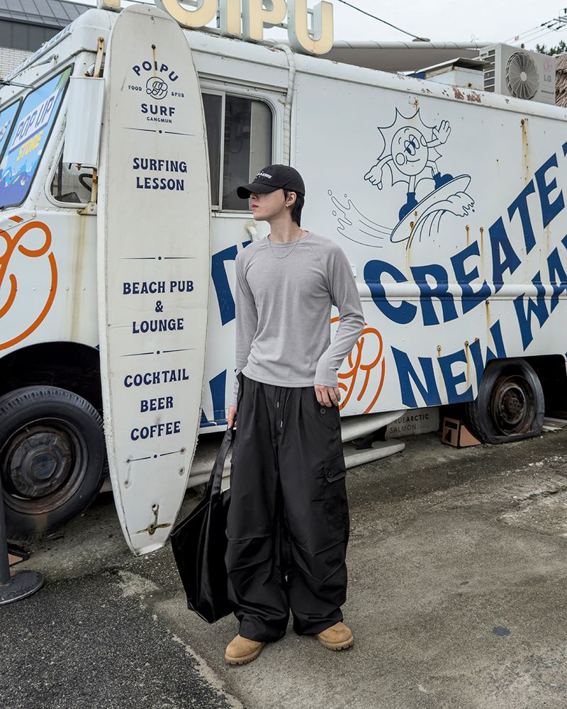 Cropped Button Pocket Wide Pants