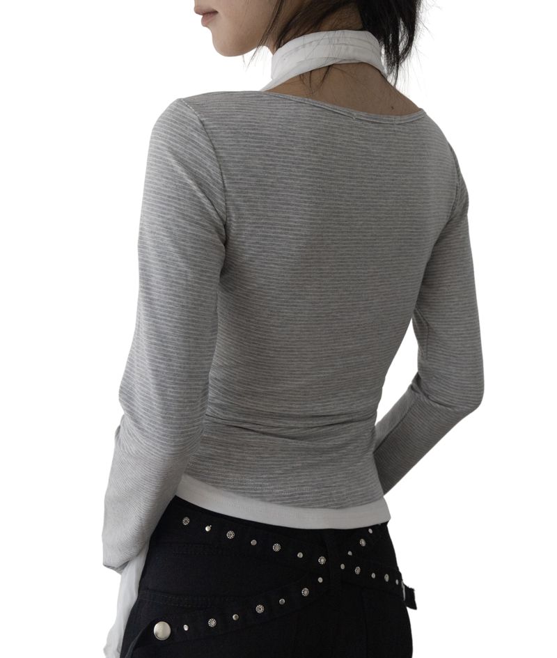 Uta Scarf Shirring T-Shirt