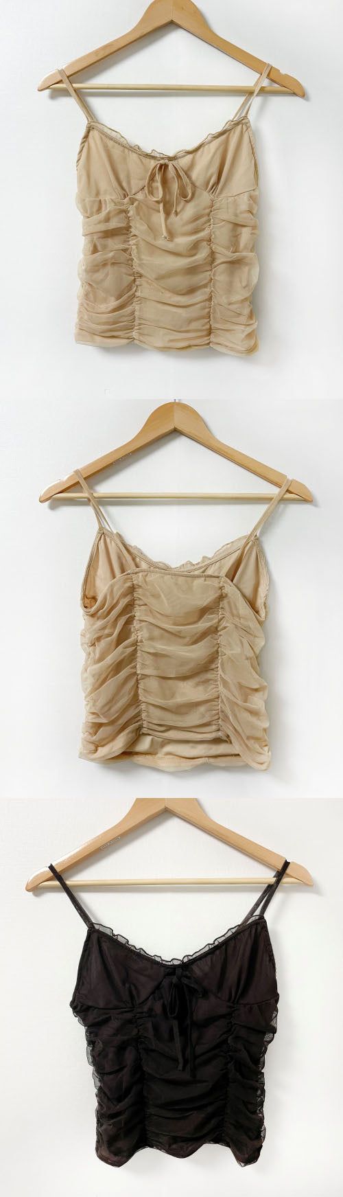 Lace shirring bustier (4 colors)