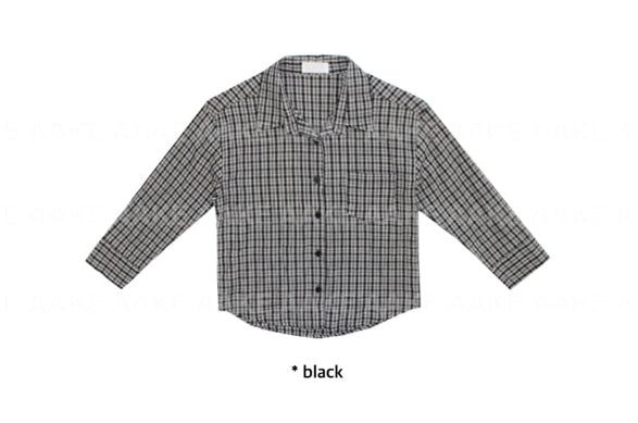 NATURAL CHECK 3/4 SHIRT
