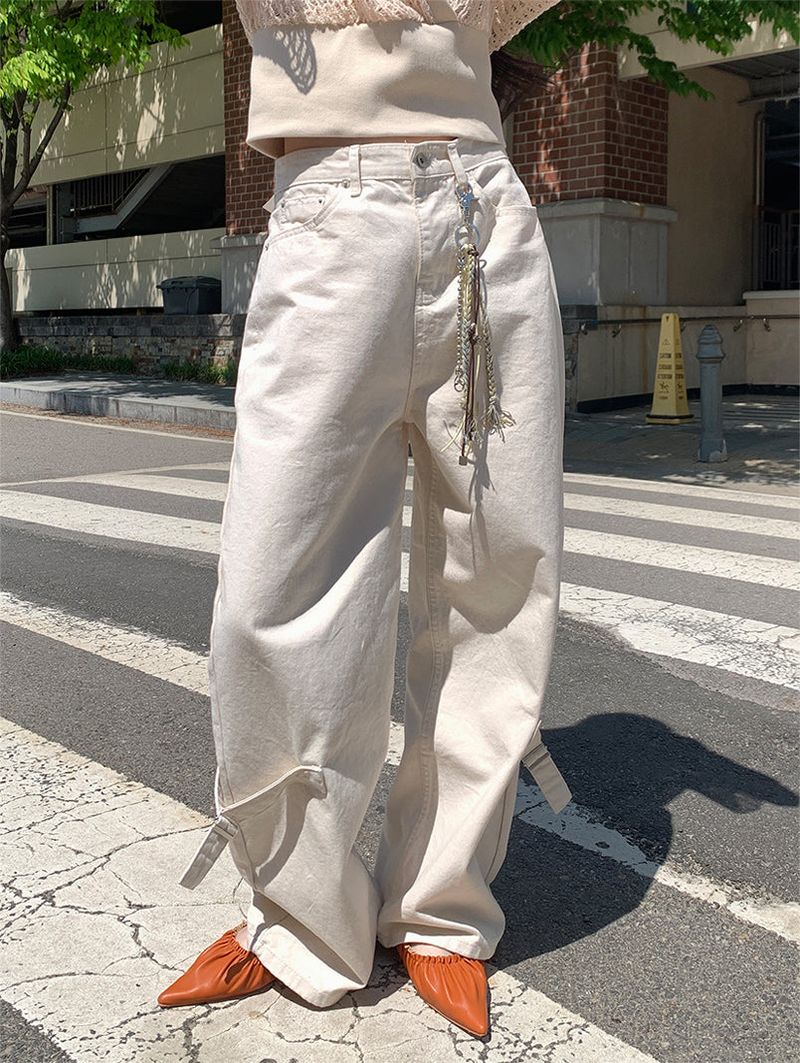 LEG BIJO COTTON WIDE PANTS (2C)