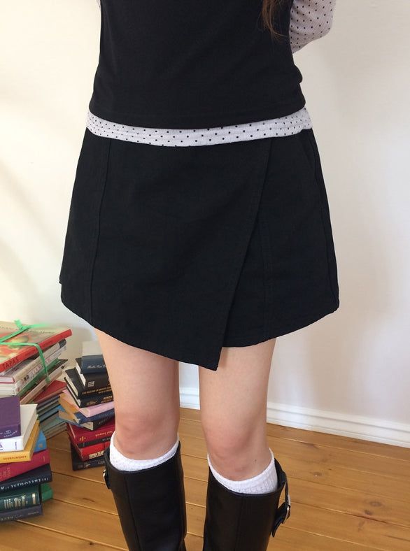 Bona Cotton Wrap Skirt Short Pants