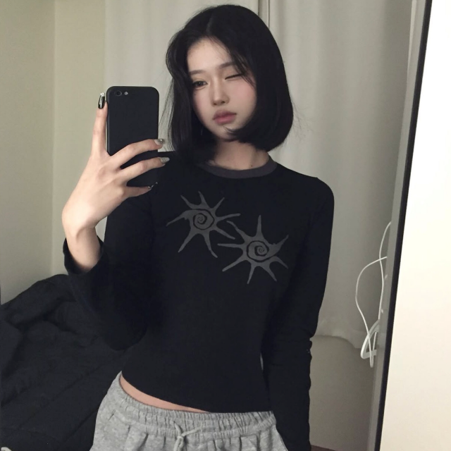 SOLUNA R-NECK LONG SLEEVE T (3COLOR)