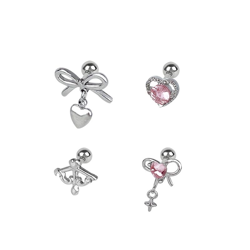 VVV（ブイブイブイ）の「[SET] キューピッドリボンハートピアス（アクセサリー）」