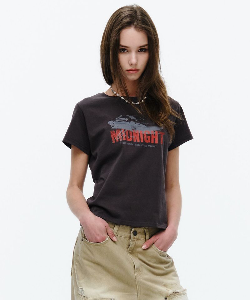 MIDNIGHT MOVE（ミッドナイトムーブ）の「car t (dark grey)（Tops）」