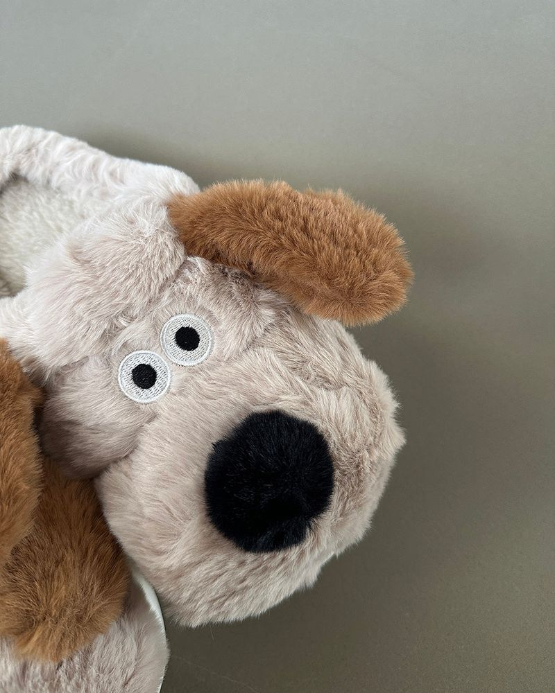 Dog fur slippers