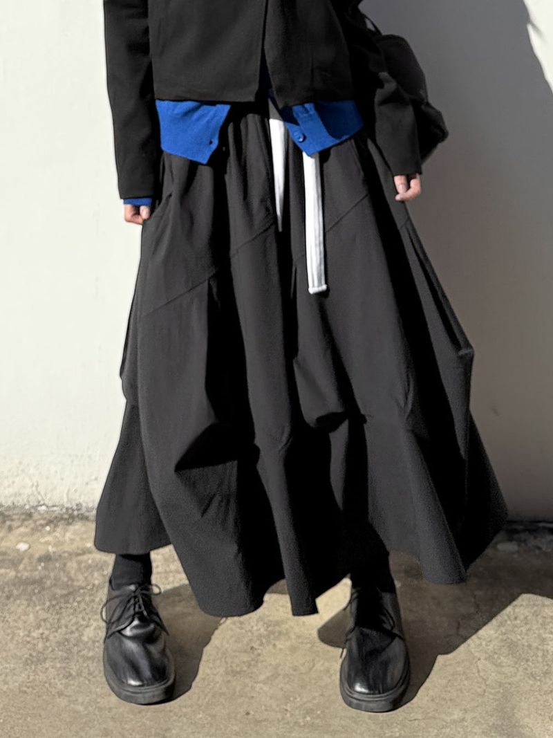  MAXI FLARE TUCK SKIRT