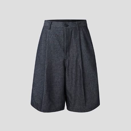 Duns One-Pleat Wide Bermuda Pants