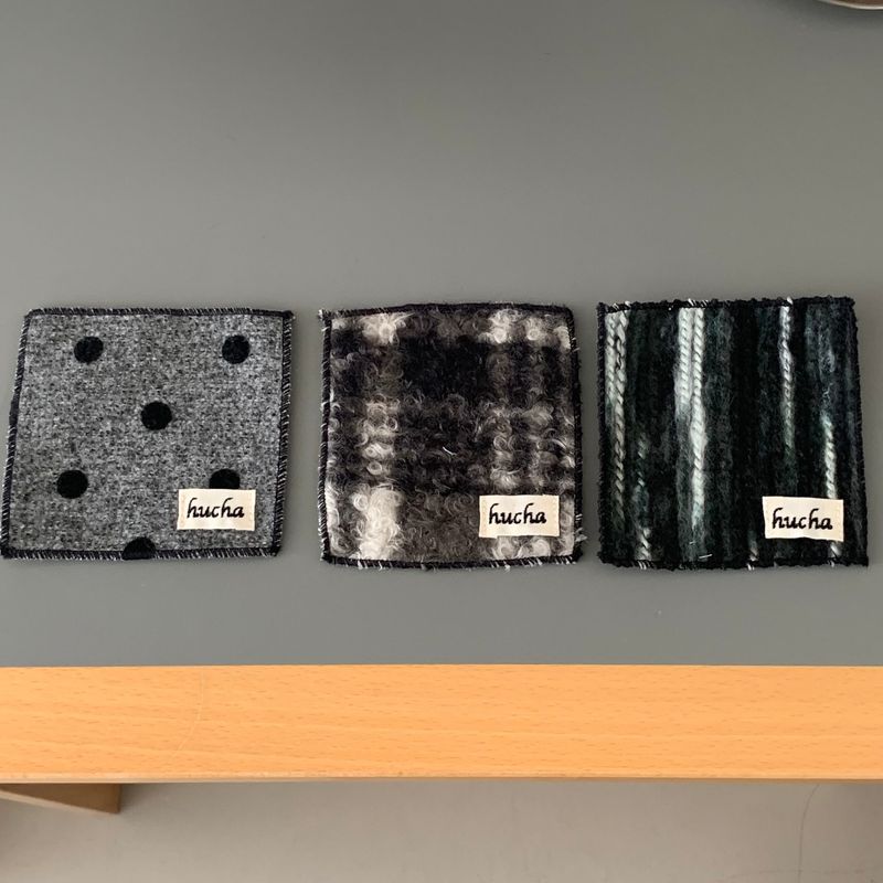 (2+1) Dot, Check, Stripe Tea Coasters