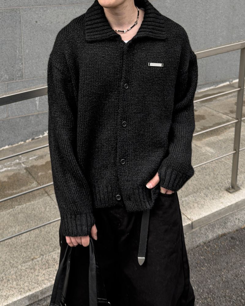 Arin Collared Knit Warmer Cardigan