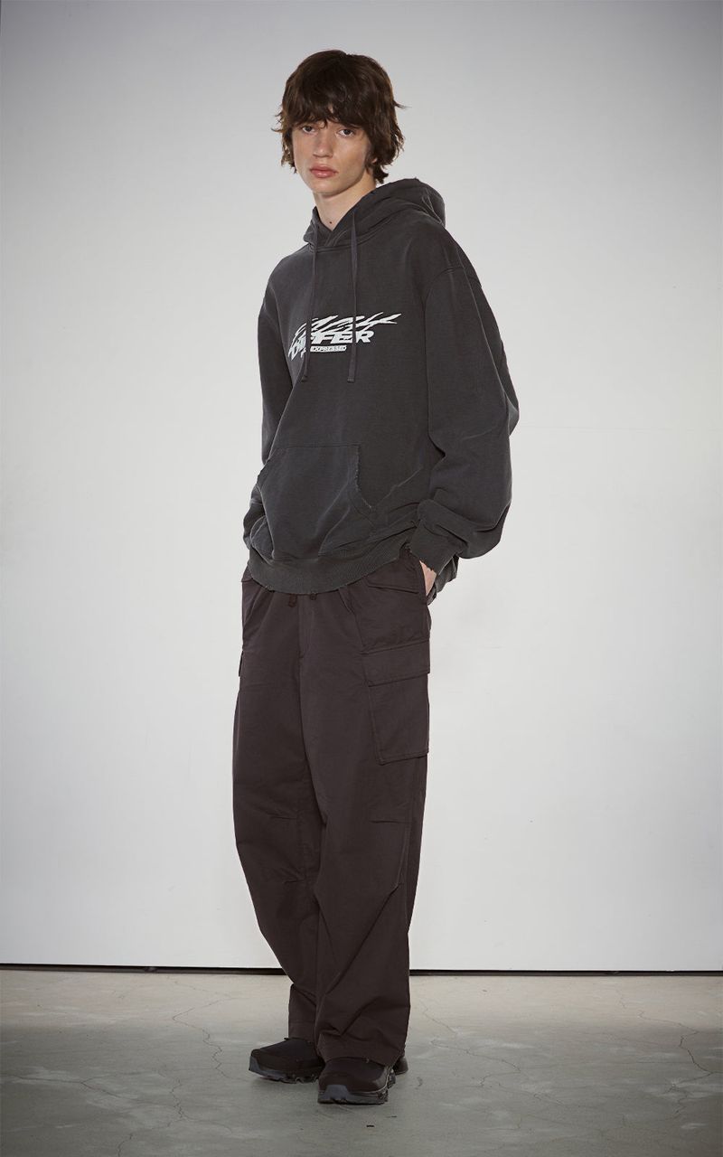 DIAGONAL CARGO PANTS_BROWN