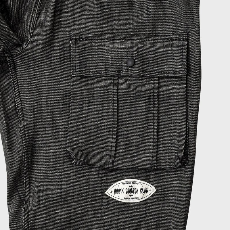 NUMBER EIGHT WIDE CARGO PANTS (BLACK)
