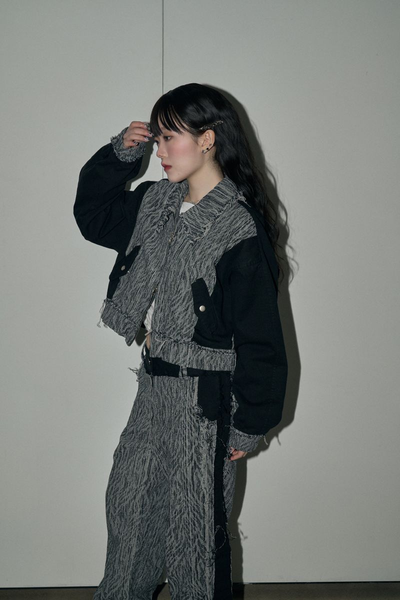 jacquard denim jp - black