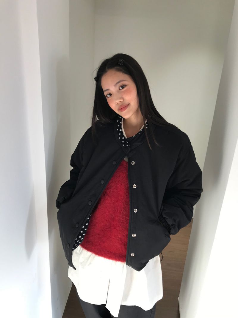 Coco Dot Padded Field Jacket (2color)