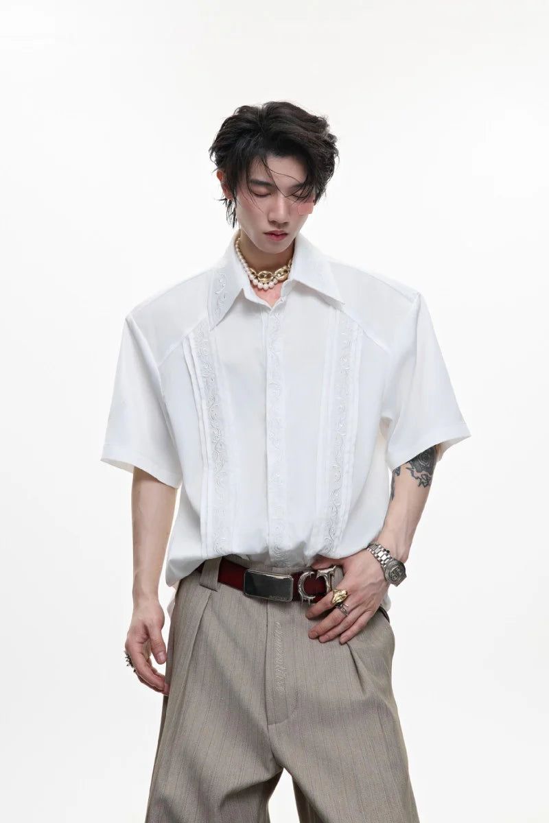 Argue Cultureの「Embroidered Padded Shoulder Shirt(Tops)」
