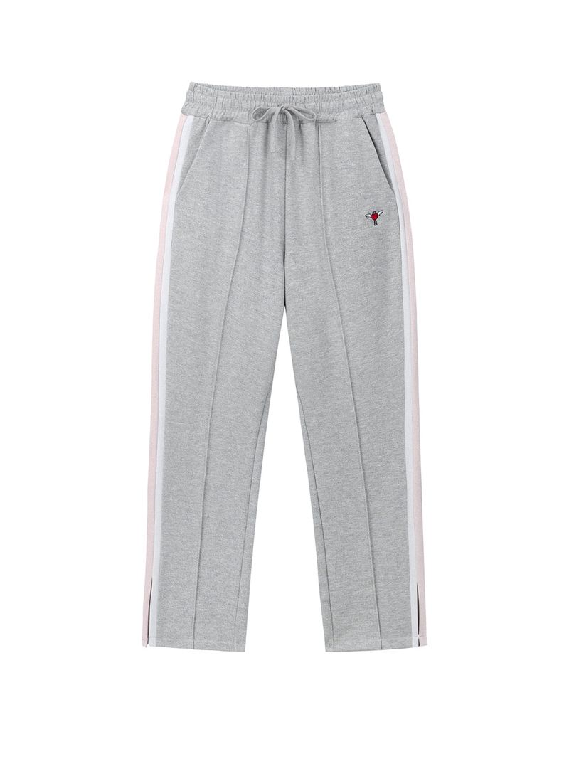 0 3 soft shining track pants - GREY
