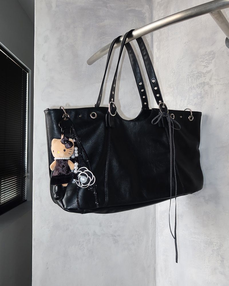 3 Color Ring Eyelet Big Shoulder Bag