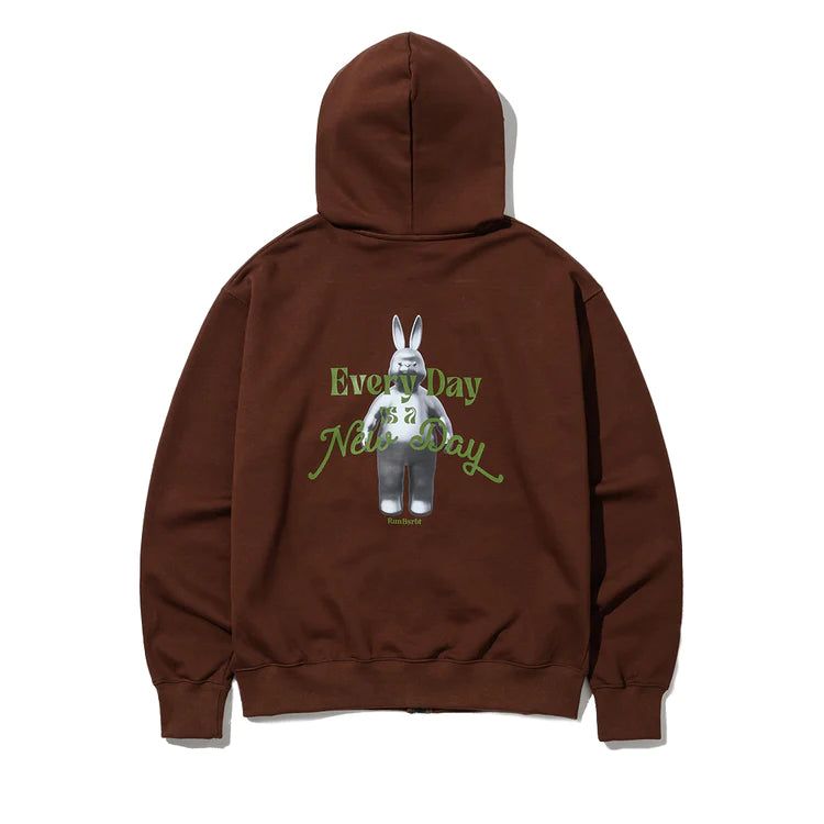 3D EVERY DAY RABBIT HOODIE ZIP-UP