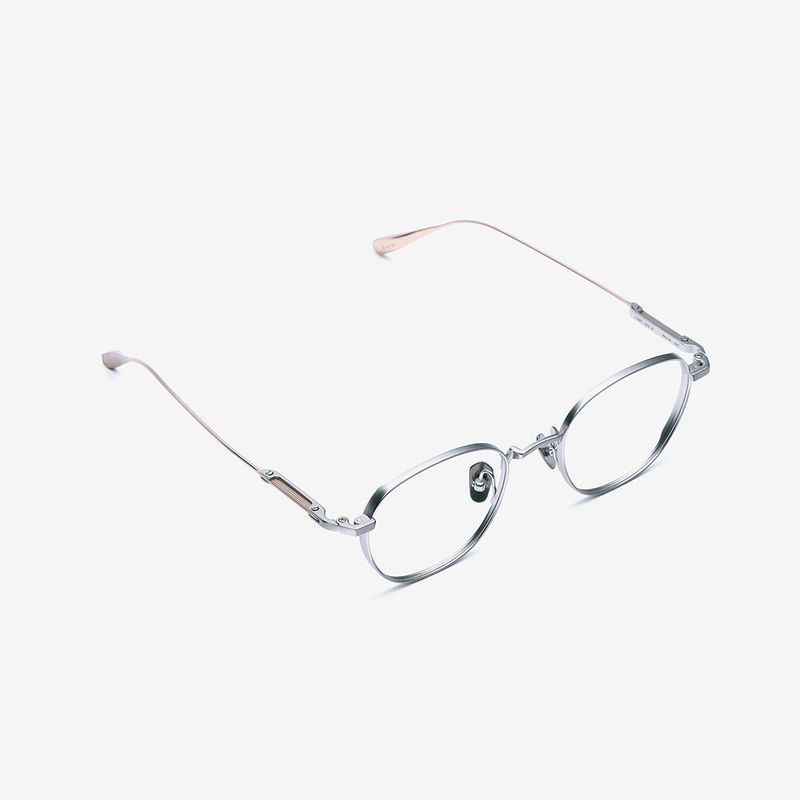 Knouun Round titanium glasses CODE. 102. B Silver N Gold