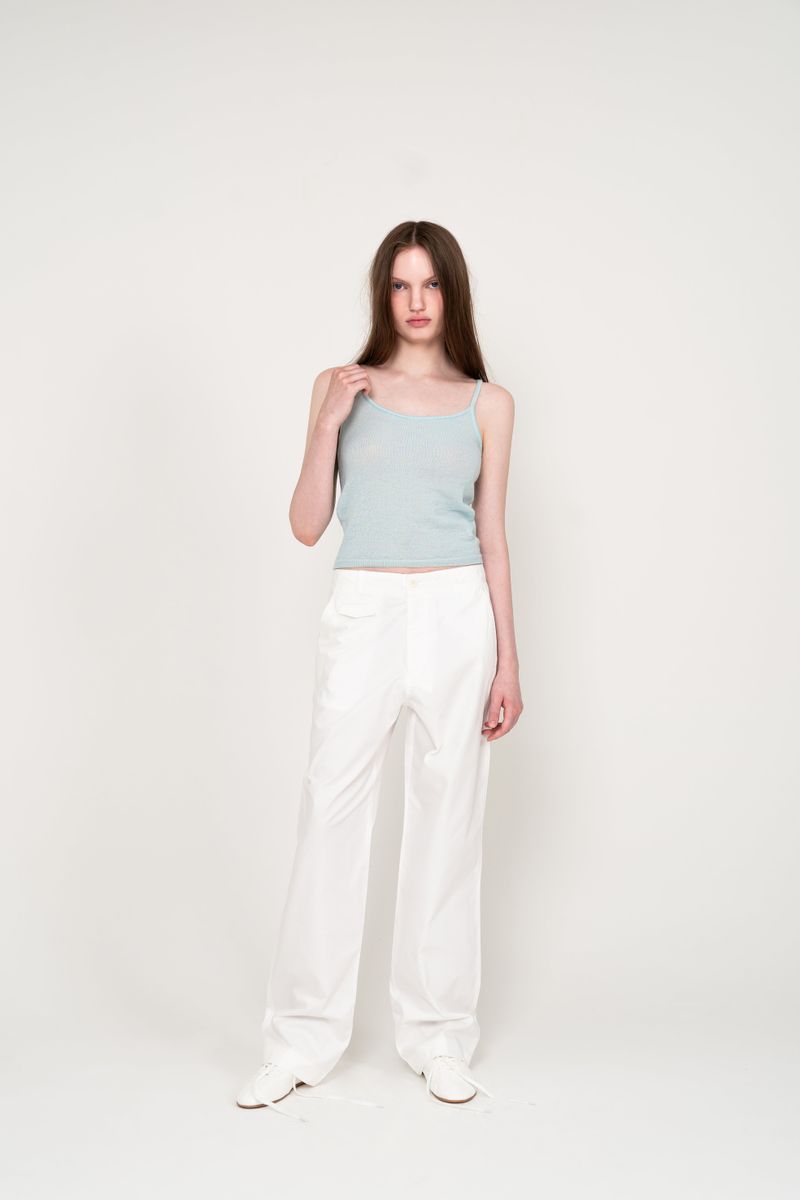 WIDE COTTON PANTS (WHITE)