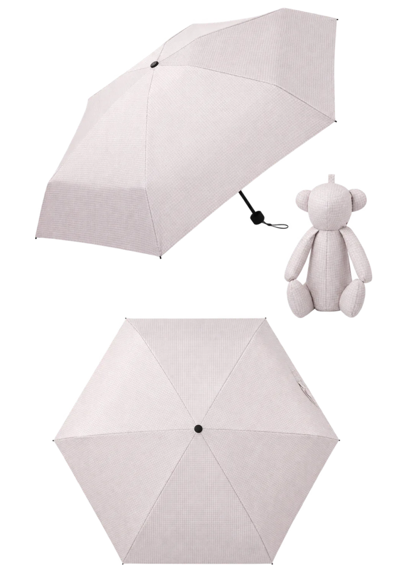BEAR CHECK FOLDING UMBRELLA (2COLOR)