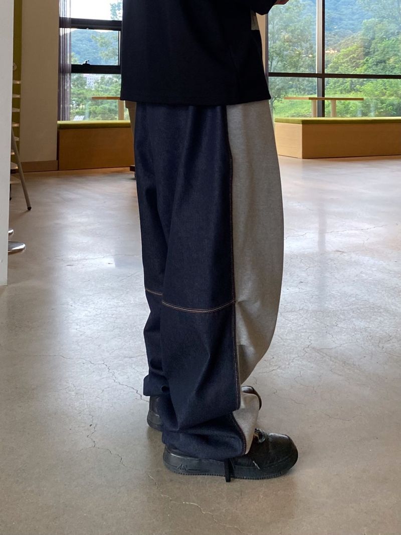Color Sweat Denim Stitch Balloon 2C