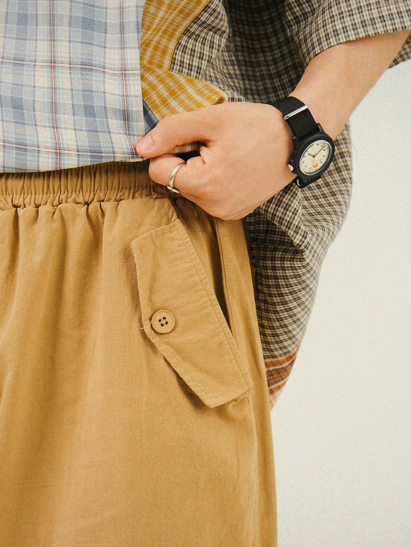 GM Button Cargo Bermuda Pants