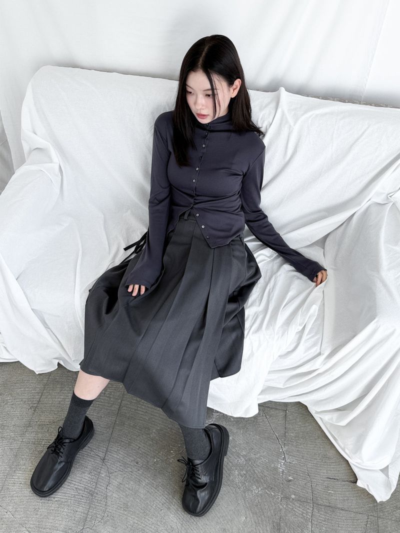 STRAP MIDI WRAP SKIRT
