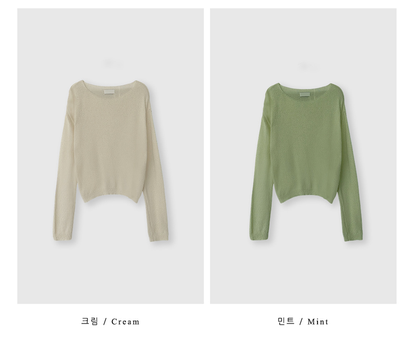 Weekly Summer Boat Neck Knit / 5 colors
