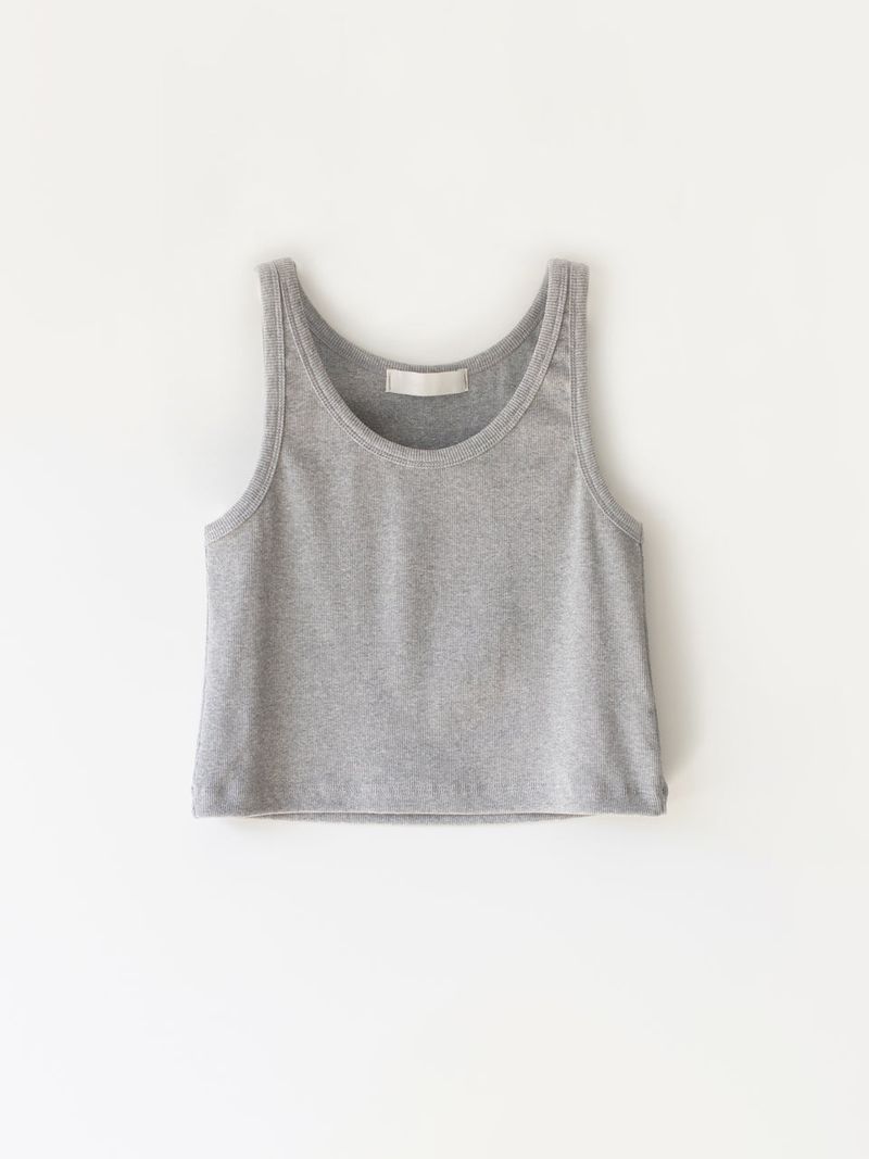 PLAT DU JOUR(プラドゥジュール)の「Round sleeveless (Grey)(Tops)」