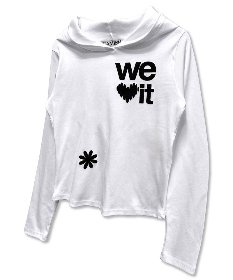 DAMISH（ダミッシュ）の「We love It パーカー ロングスリーブ_ホワイト（トップス）」