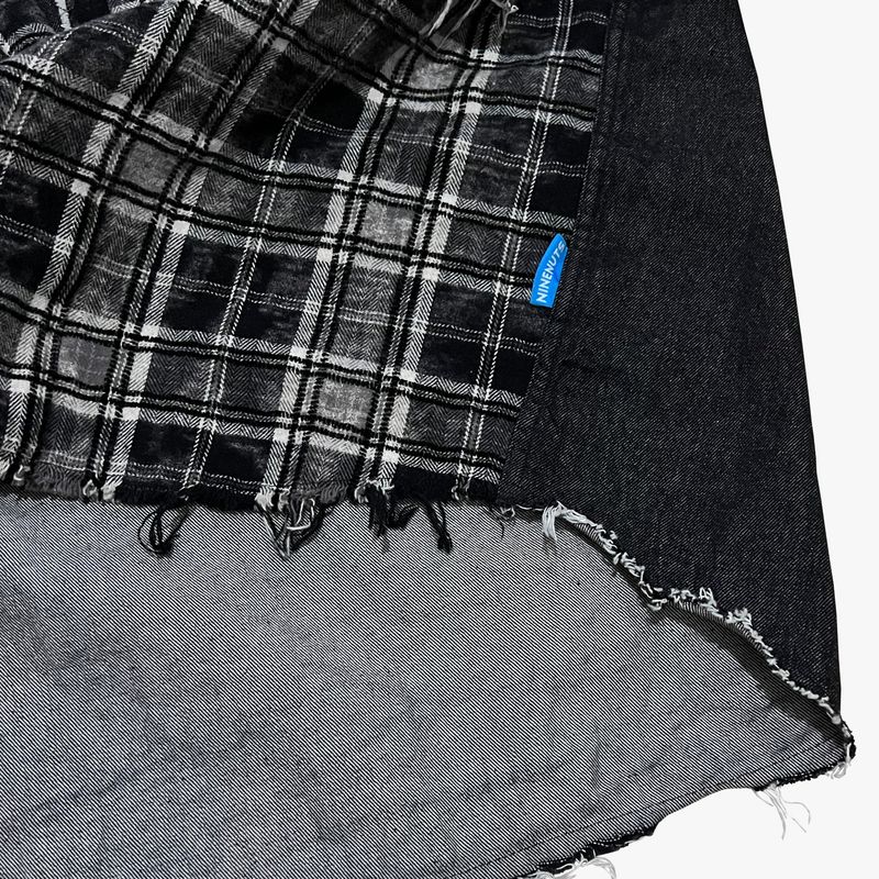 grunge burner check shirt_black