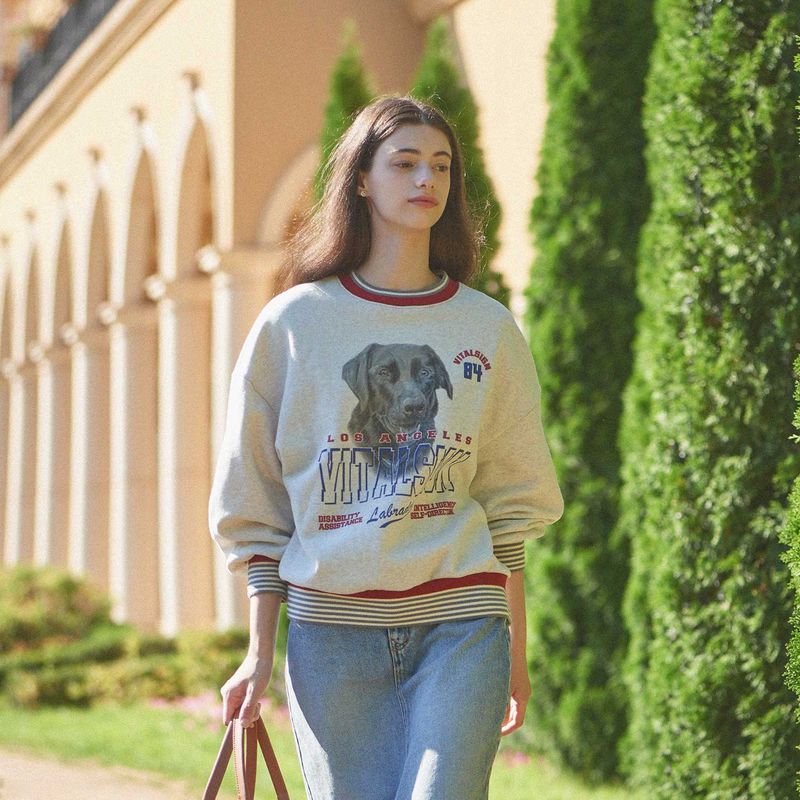 Labrador Printing Napping Sweatshirt