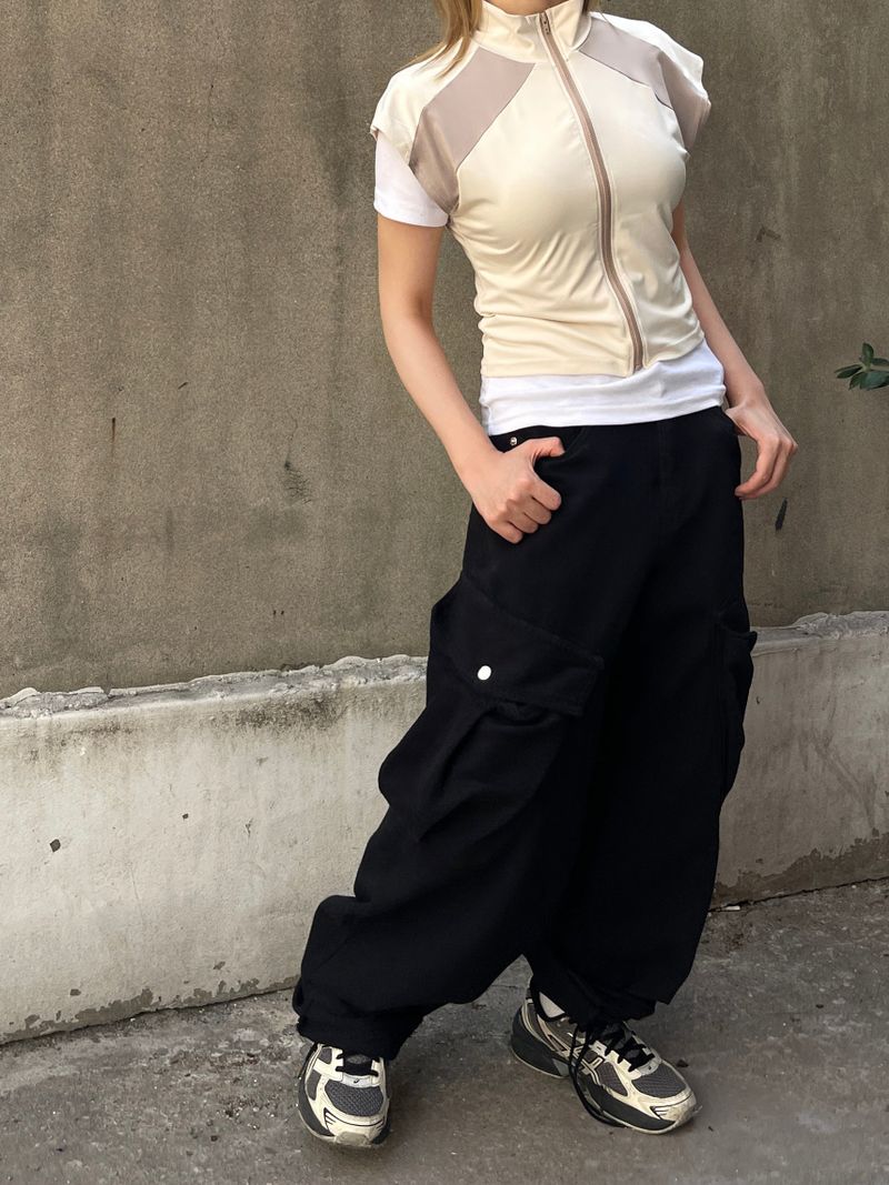 Cooling High-Neck Cap Sleeve Vest