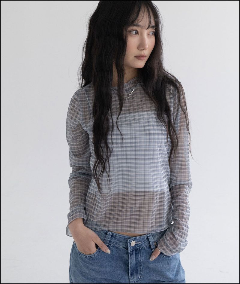 un:tyl(オンタイル)の「チェシオ チェック ロングスリーブ Tシャツ(トップス)」