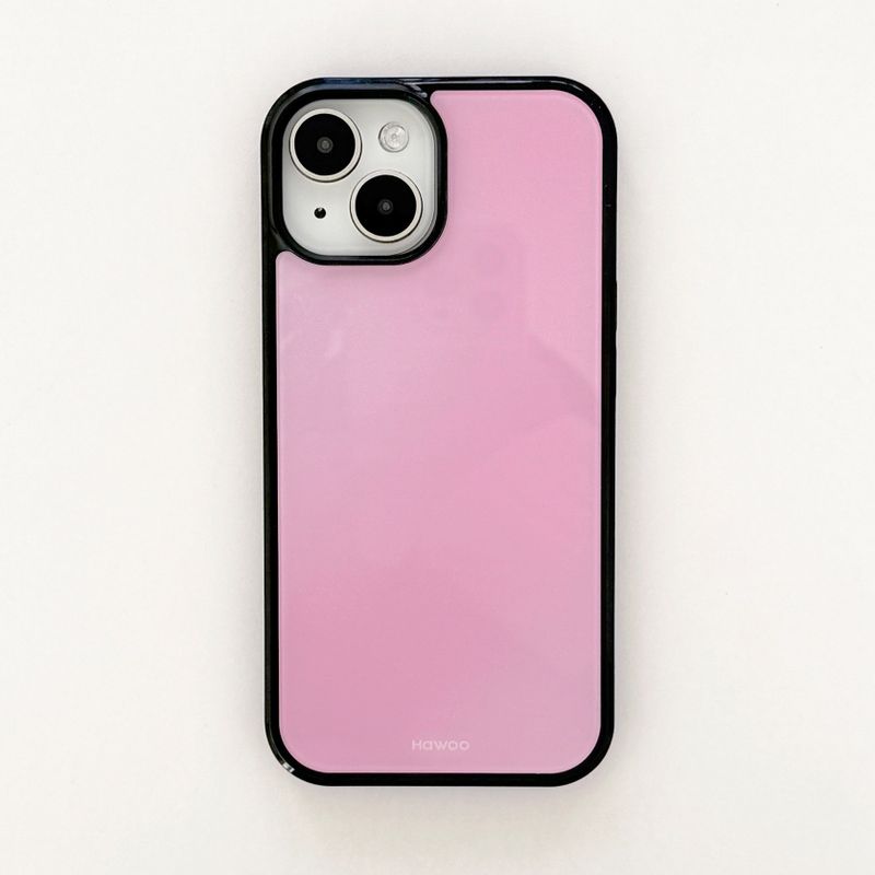 glossy glass bumper case (pink)