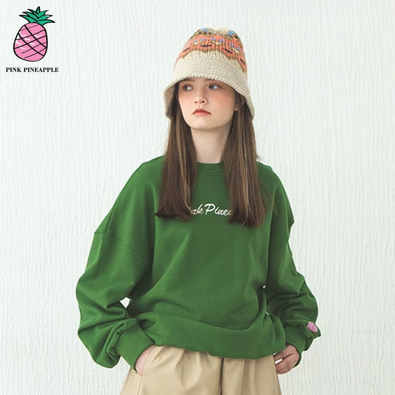 CURLY LETTERING SWEATSHIRT (3COLOR)