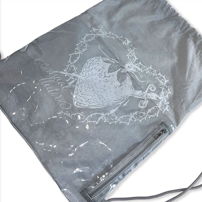 PVC pocket artwork gym sack [Pale blue]